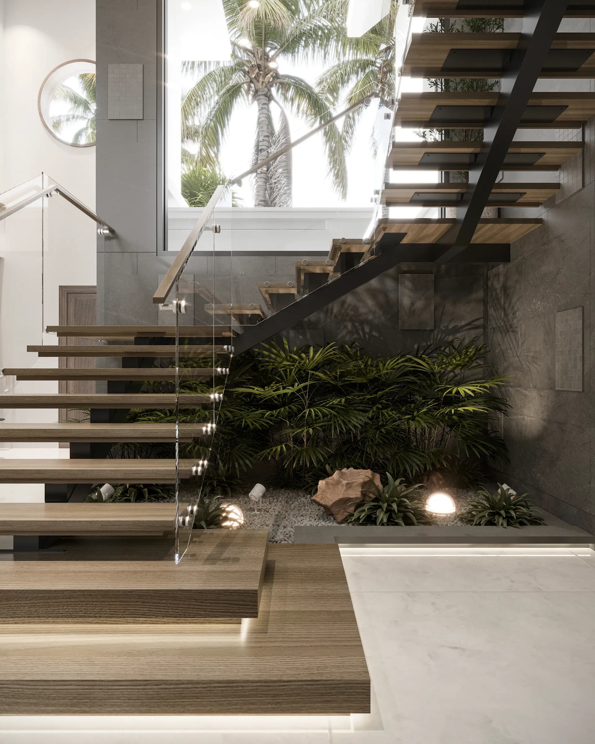 Staircase bottom view